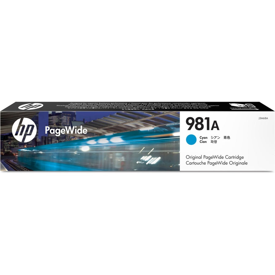 HP 981A (J3M68A) Original Page Wide Ink Cartridge - Single Pack - Cyan - 1 Each J3M68A