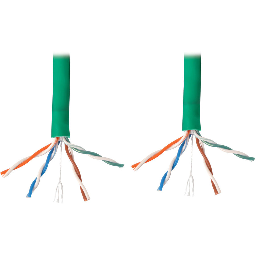 Tripp Lite Cat6 Gigabit Bulk Solid-Core Plenum-Rated PVC Cable, Green, 1000 ft N224-01K-GN