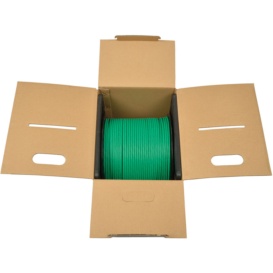 Tripp Lite Cat6 Gigabit Bulk Solid-Core Plenum-Rated PVC Cable, Green, 1000 ft N224-01K-GN