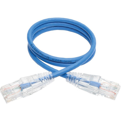 Tripp Lite Cat6 Gigabit Snagless Molded Slim UTP Patch Cable (RJ45 M/M), Blue, 2ft N201-S02-BL