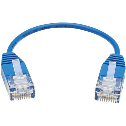 Tripp Lite N200-UR6N-BL Cat6 Ultra-Slim Ethernet Cable (RJ45 M/M), Blue, 6 in. N200-UR6N-BL