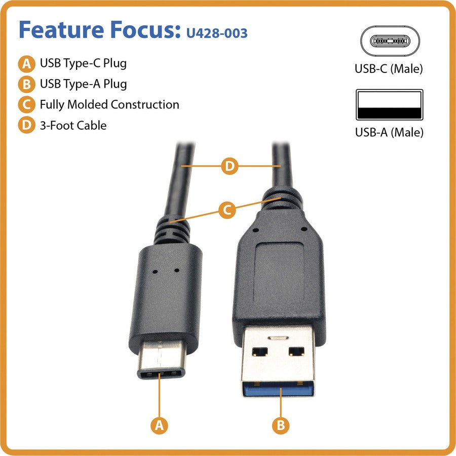 Tripp Lite U428-003 USB Data Transfer Cable U428-003