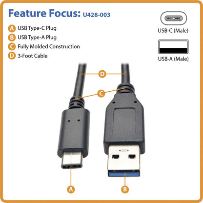 Tripp Lite U428-003 USB Data Transfer Cable U428-003