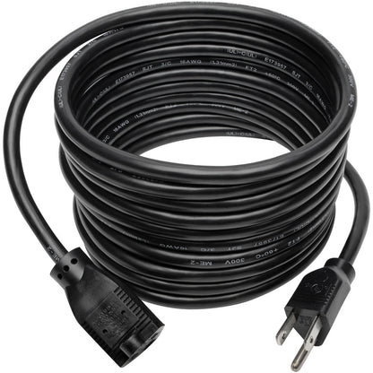 Tripp Lite Standard Power Extension Cord, 13A, 16 AWG (NEMA 5-15P to NEMA 5-15R), 15 ft. P024-015-13A