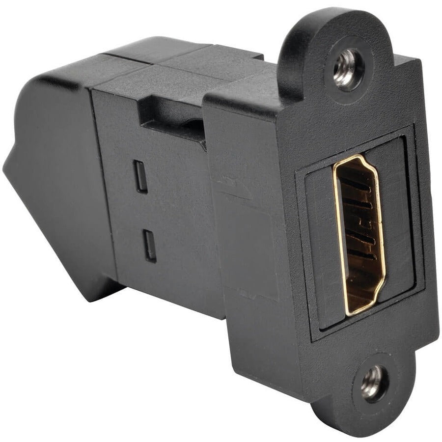 Tripp Lite HDMI Coupler Keystone Panel Mount Angled F/F Black P164-000-KPA-BK