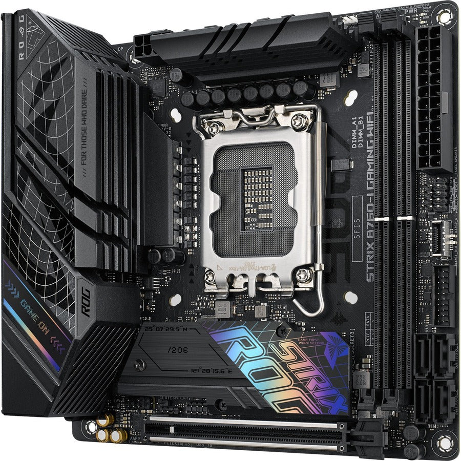 Asus ROG Strix B760-I GAMING WIFI Gaming Desktop Motherboard - Intel B760 Chipset - Socket LGA-1700 - Mini ITX ROGSTRIXB760-IGAMINGWIFI