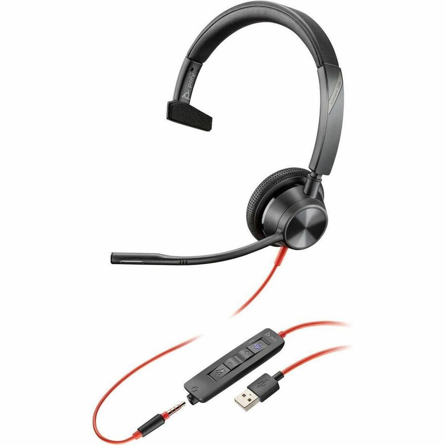 Poly Blackwire 3315 Microsoft TeamsCertified USB-A Headset TAA 8M3U2AA#ABA