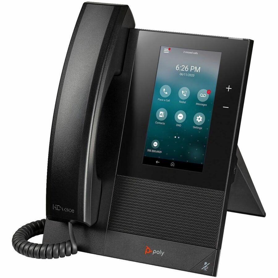 Poly CCX 400 IP Phone - Corded - Corded - Wall Mountable, Desktop - Black 84C14AA#ABA