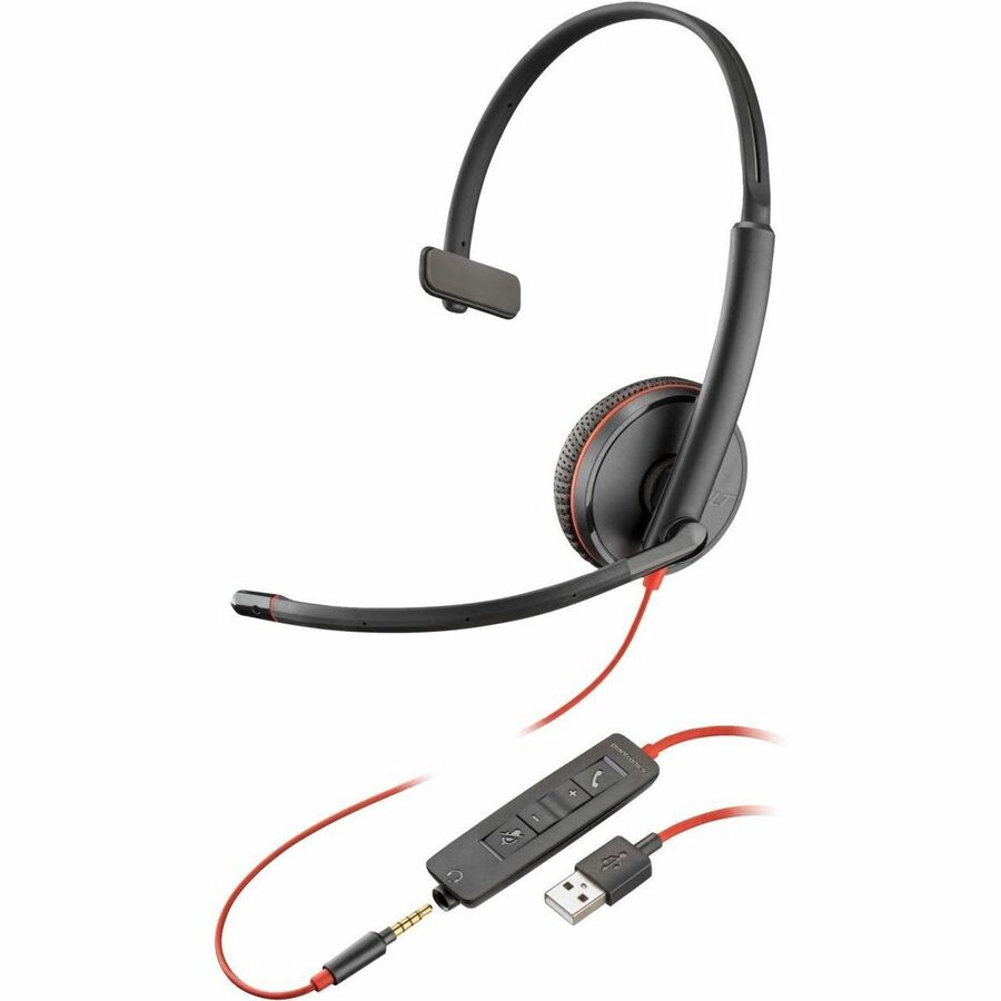 Poly Blackwire 3215 Monaural USB-A Headset TAA (Bulk) 8M3Y1A6#ABA