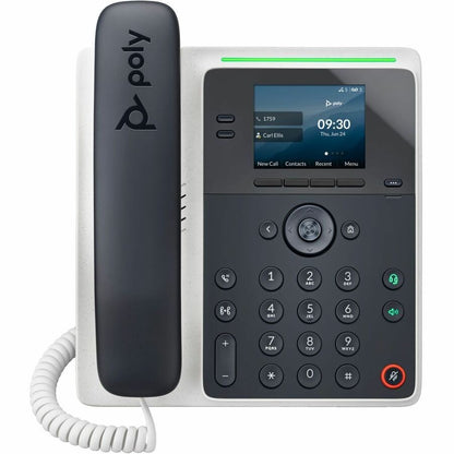 Poly Edge E100 IP Phone - Corded - Corded - Desktop, Wall Mountable - Black 89B49AA#ABA