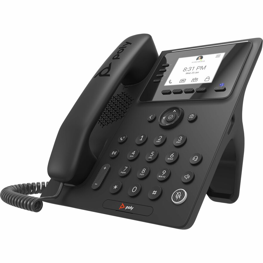 Poly CCX 350 IP Phone - Corded - Corded - Desktop, Wall Mountable - Black 848Z7AA#AC3