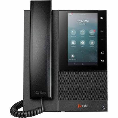 Poly CCX 500 IP Phone - Corded - Corded/Cordless - Bluetooth - Black 84C15AA#ABA