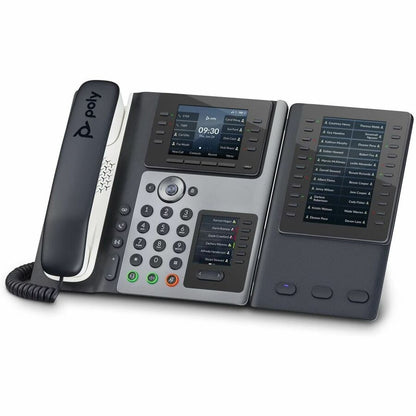 Poly Edge E450 IP Phone - Corded - Corded/Cordless - Wi-Fi, Bluetooth - Desktop - Black 82M90AA