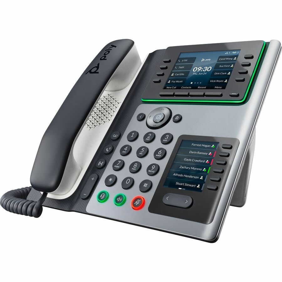 Poly E450 IP Phone - Corded - Corded - Desktop - Black 89B55AA#ABA