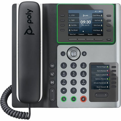 Poly E450 IP Phone - Corded - Corded - Desktop - Black 89B55AA#ABA