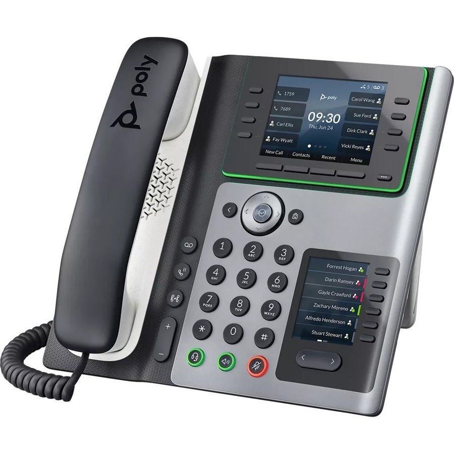 Poly Edge E400 IP Phone - Corded - Corded - NFC - Desktop, Wall Mountable - TAA Compliant 2200-87835-025