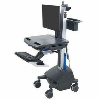 Ergotron StyleView Cart with LCD Pivot, LiFe Powered, US/CA/MX (Dark Grey) SV42-8302-1