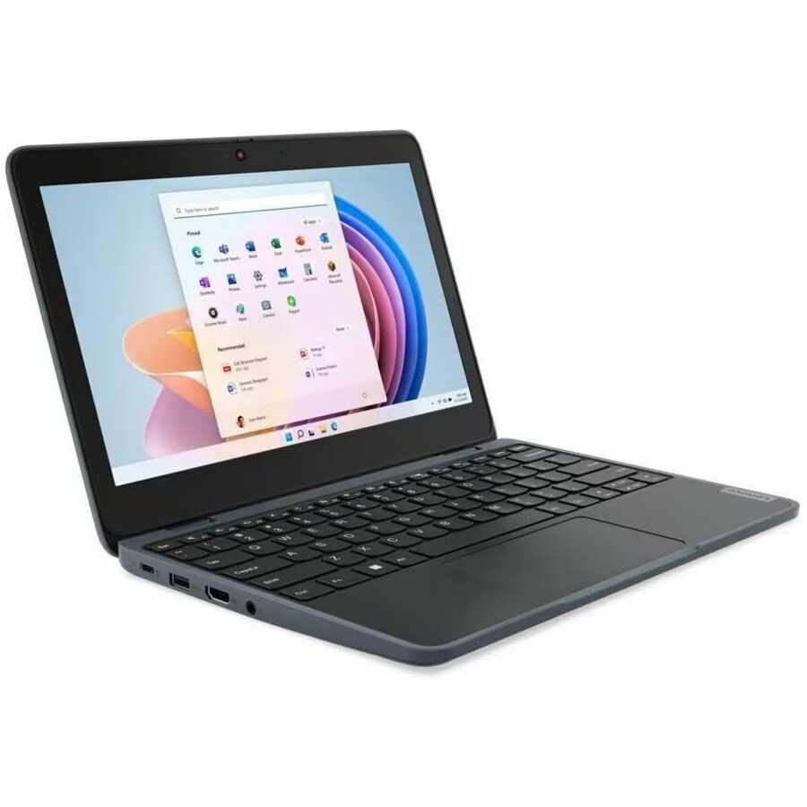 Lenovo 100 82VK0005US 11.6" Notebook - HD - 1366 x 768 - Intel N100 Quad-core (4 Core) 800 MHz - 4 GB Total RAM - 4 GB On-board Memory - 128 GB SSD - Slate Gray 82VK0005US