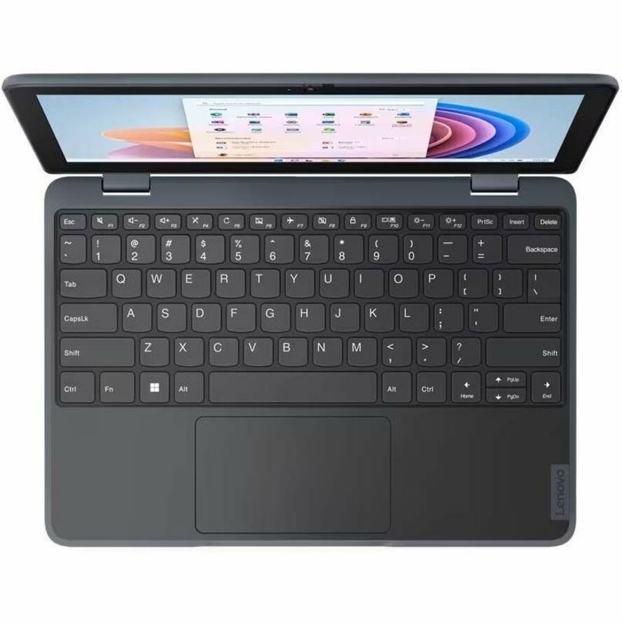 Lenovo 100 82VK0005US 11.6" Notebook - HD - 1366 x 768 - Intel N100 Quad-core (4 Core) 800 MHz - 4 GB Total RAM - 4 GB On-board Memory - 128 GB SSD - Slate Gray 82VK0005US