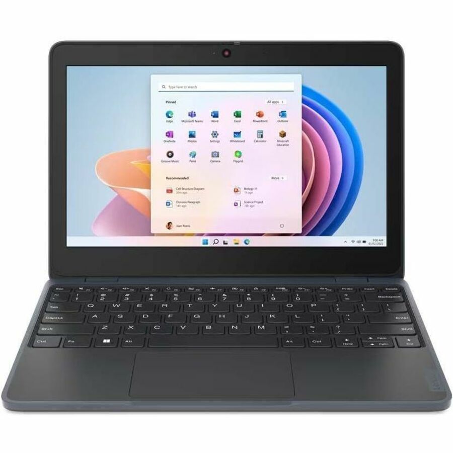 Lenovo 100 82VK0005US 11.6" Notebook - HD - 1366 x 768 - Intel N100 Quad-core (4 Core) 800 MHz - 4 GB Total RAM - 4 GB On-board Memory - 128 GB SSD - Slate Gray 82VK0005US