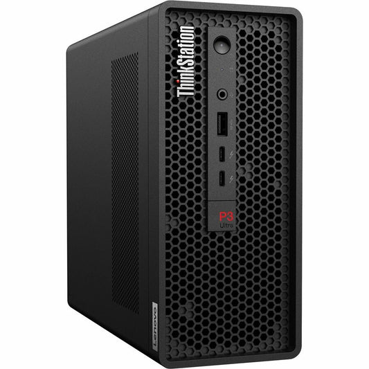 Lenovo ThinkStation P3 Ultra 30HA001FCA Workstation - 1 x Intel Core i9 Tetracosa-core (24 Core) i9-13900K 13th Gen 3 GHz - 16 GB DDR5 SDRAM RAM - 512 GB SSD - Mini-tower 30HA001FCA