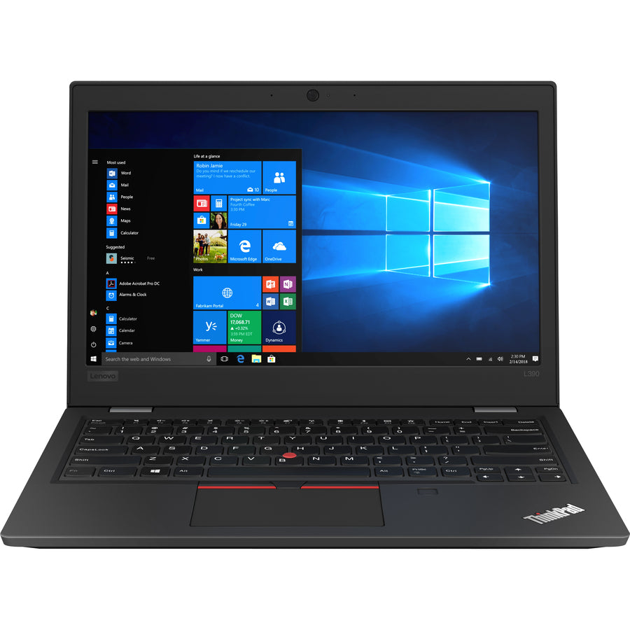 Lenovo ThinkPad L390 20NT0006CA 13.3" Touchscreen Notebook - 1920 x 1080 - Intel Core i5 8th Gen i5-8265U Quad-core (4 Core) 1.60 GHz - 8 GB Total RAM - 256 GB SSD - Black 20NT0006CA