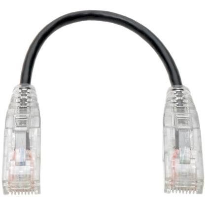 Tripp Lite by Eaton Cat6 UTP Patch Cable (RJ45) - M/M, Gigabit, Snagless, Molded, Slim, Black, 6 in. N201-S6N-BK