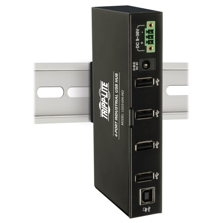 Tripp Lite by Eaton 4-Port Industrial USB 2.0 Hub with 15kV ESD Immunity U223-004-IND