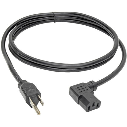 Tripp Lite 6ft Computer Power Cord Cable 5-15P to Left Angle C13 10A 18AWG 6' P006-006-13LA