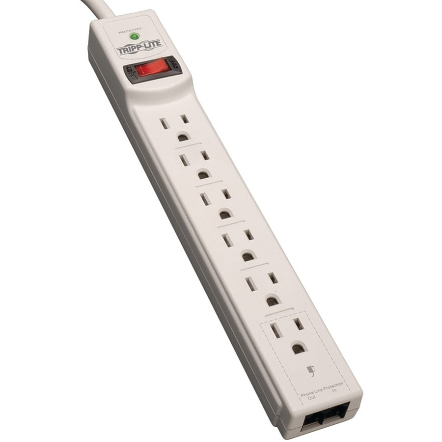 Tripp Lite TLP604TEL Protect It! 6-Outlet Surge Protector (Telephone & DSL Protection, 4ft Cord) TLP604TEL