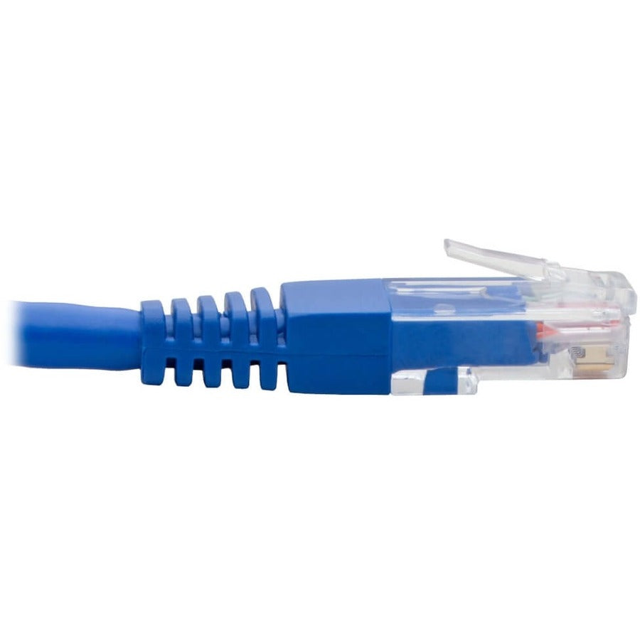 Tripp Lite by Eaton Down-Angle Cat6 UTP Patch Cable (RJ45) - 1 ft., M/M, Gigabit, Molded, Blue N204-001-BL-DN