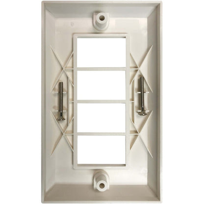 Tripp Lite by Eaton 4-Port UK-Style Gang Frame for 6C-Type Insert Module, White N042U-WF2-6C