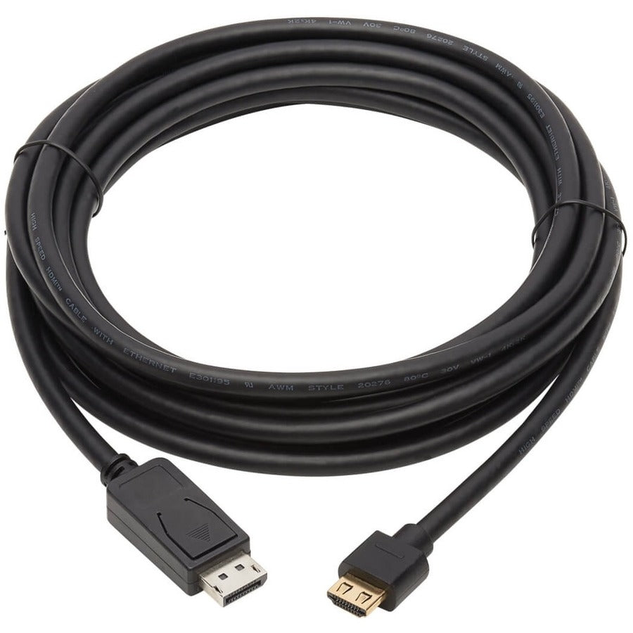 Tripp Lite by Eaton P582-020-4K6AE DisplayPort to HDMI 4K Cable - M/M, 20 ft., Black P582-020-4K6AE