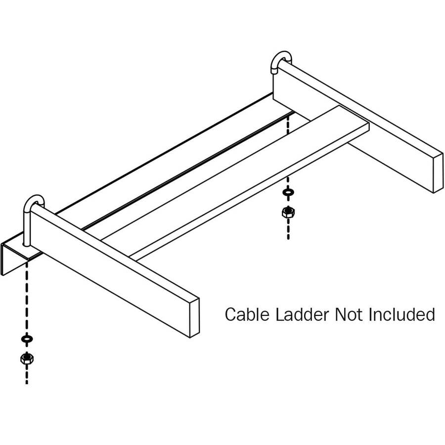 Tripp Lite by Eaton SRLWALLSPPT18 Wall Mount Support for Cable Ladder - Black SRLWALLSPPT18