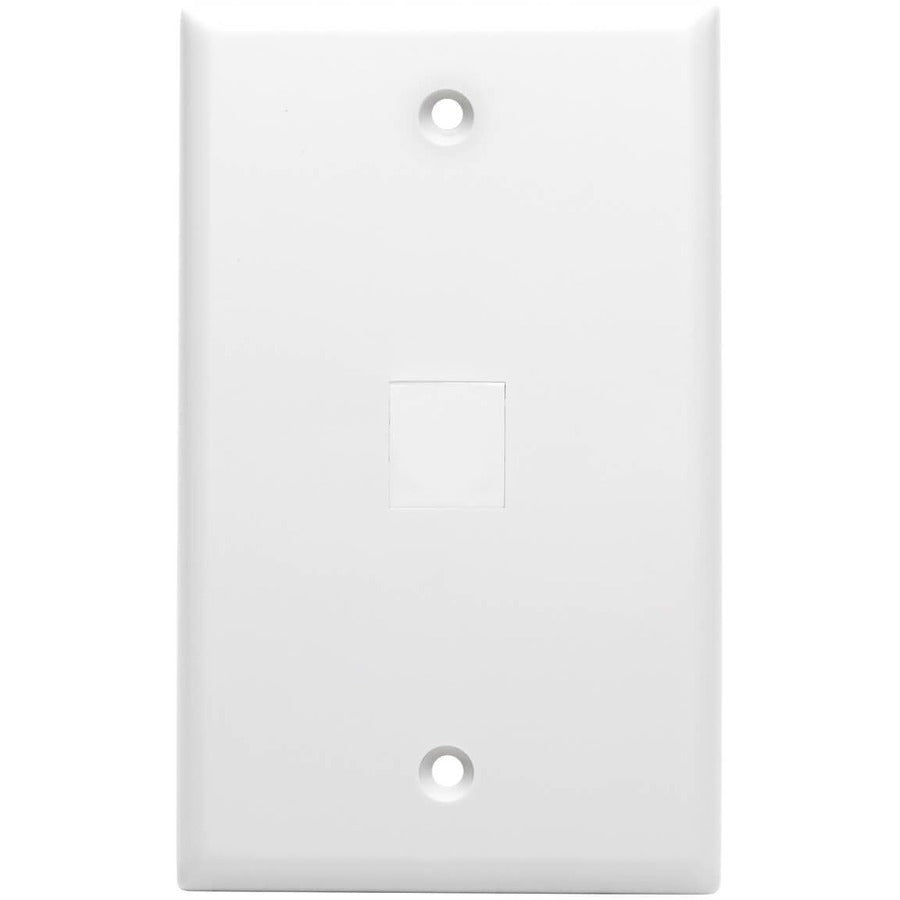 Tripp Lite by Eaton Snap-In Blank Keystone Jack Insert, White, 10 Pack N040-010-WH