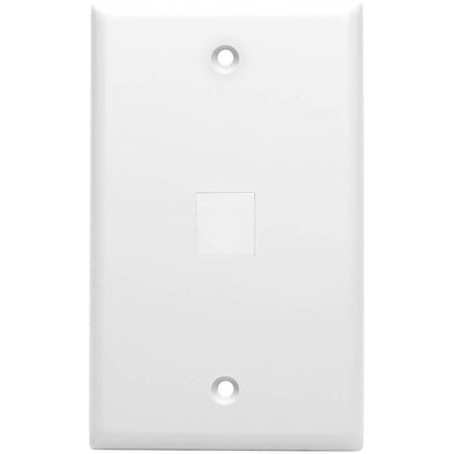 Tripp Lite by Eaton Snap-In Blank Keystone Jack Insert, White, 10 Pack N040-010-WH