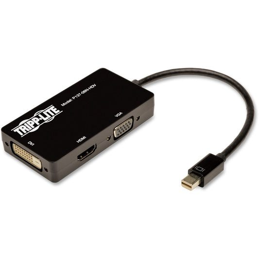 Tripp Lite 6in Mini DisplayPort to VGA / DVI / HDMI Adapter Converter mDP 6" P137-06N-HDV