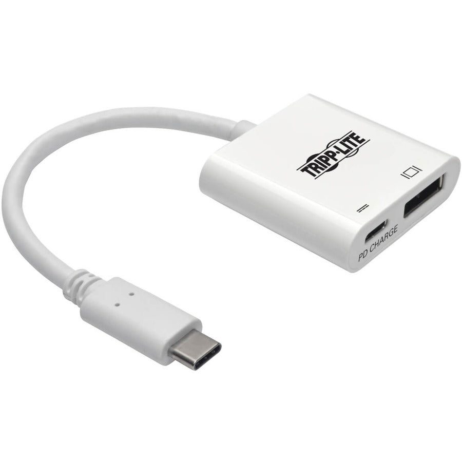 Tripp Lite by Eaton U444-06N-DP8WC USB-C to DisplayPort Adapter Cable, M/F, White, 6 in. U444-06N-DP8WC