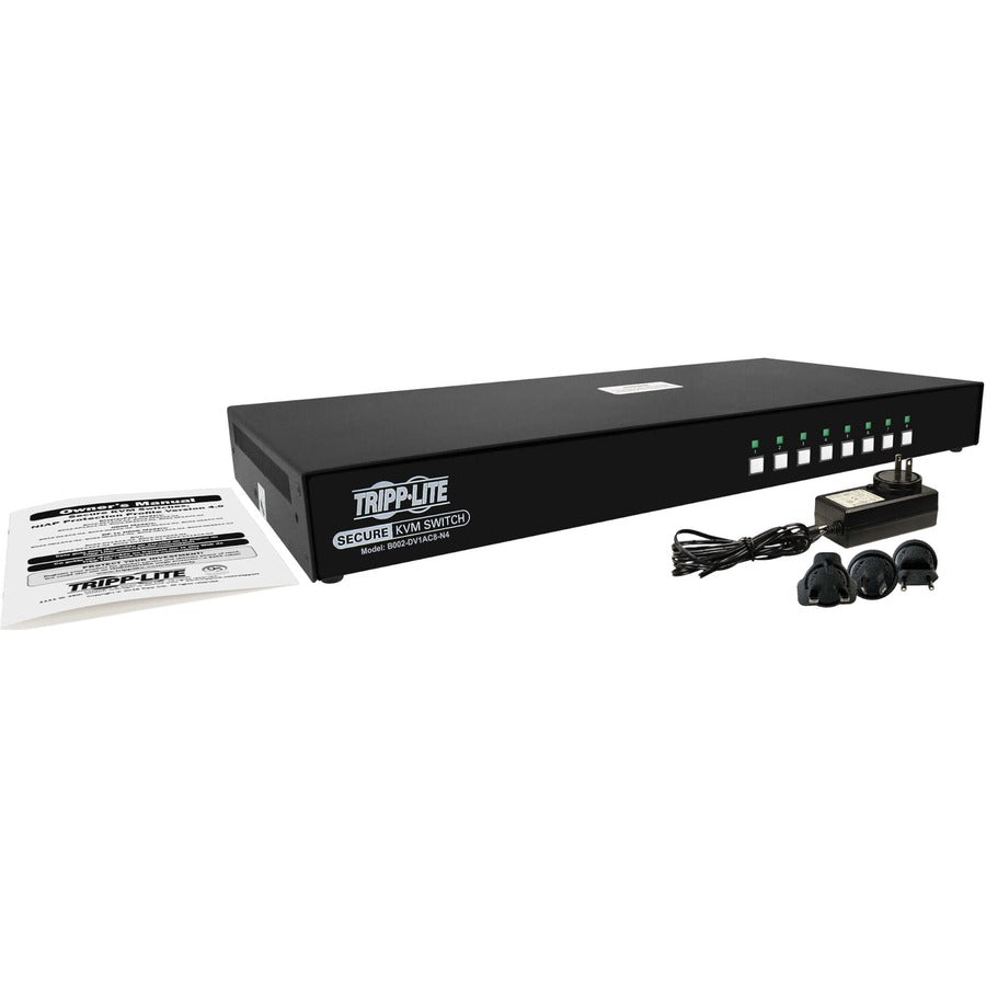 Tripp Lite by Eaton B002-DV1AC8-N4 8-Port NIAP PP4.0-Certified DVI KVM Switch B002-DV1AC8-N4