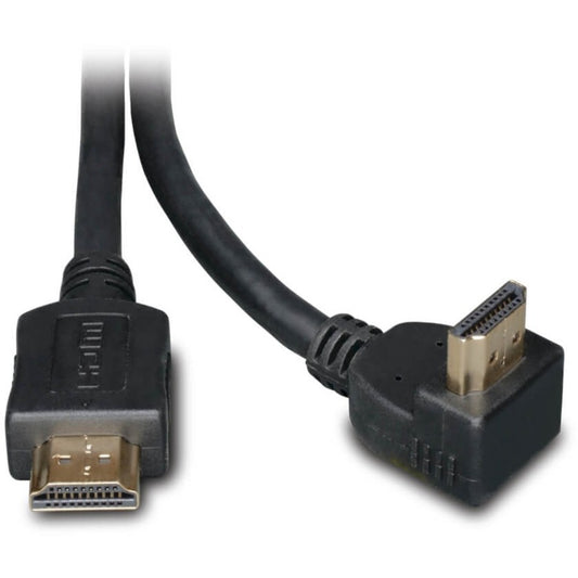 Tripp Lite 6ft High Speed HDMI Cable Digital Video with Audio Right Angle Connector 4K x 2K M/M 6' P568-006-RA