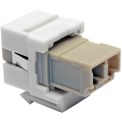 Tripp Lite by Eaton Duplex Multimode Fiber Coupler, Keystone Jack - LC to LC, White N455-000-WH-KJ