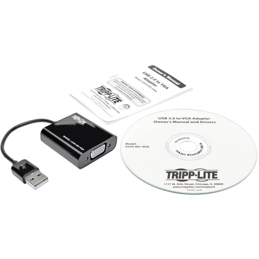 Tripp Lite by Eaton U244-001-VGA USB 2.0 to VGA External Video Graphics Card Adapter U244-001-VGA