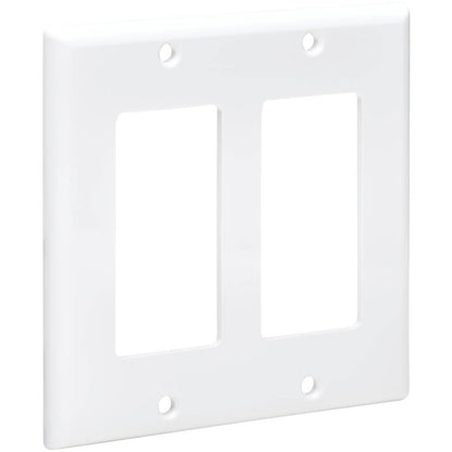 Tripp Lite by Eaton Double-Gang Faceplate, Decora Style - Vertical, White N042D-200-WH