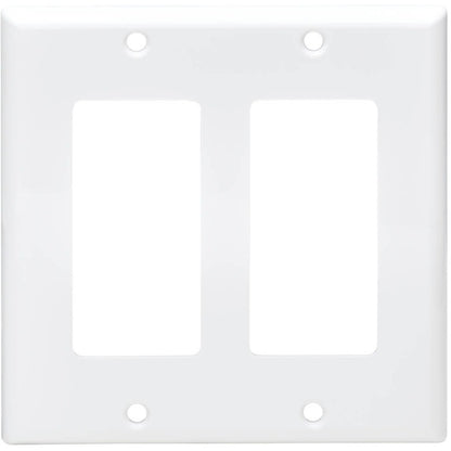 Tripp Lite by Eaton Double-Gang Faceplate, Decora Style - Vertical, White N042D-200-WH