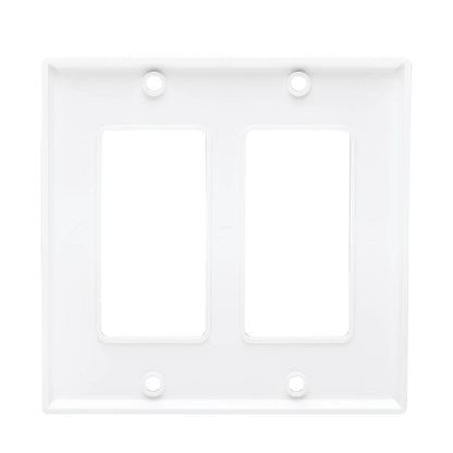 Tripp Lite by Eaton Double-Gang Faceplate, Decora Style - Vertical, White N042D-200-WH