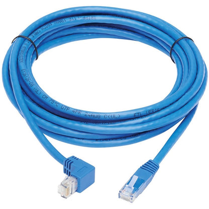 Tripp Lite by Eaton N204-015-BL-DN Down-Angle Cat6 Ethernet Cable - 15 ft., M/M, Blue N204-015-BL-DN