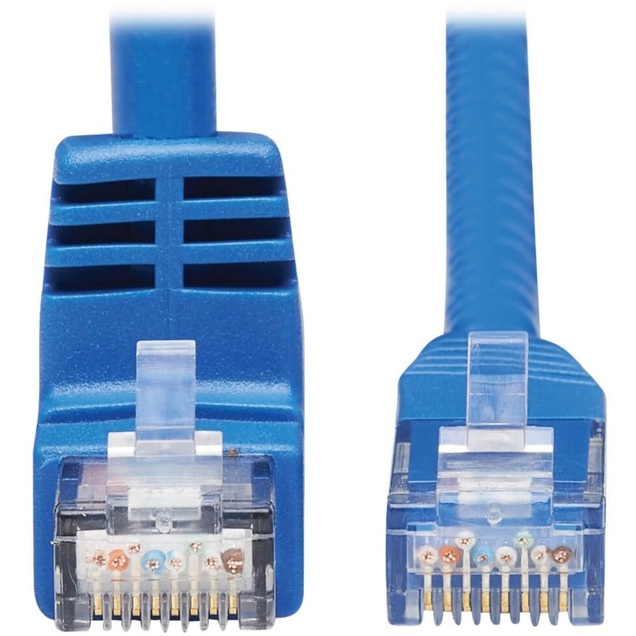 Tripp Lite by Eaton N204-015-BL-DN Down-Angle Cat6 Ethernet Cable - 15 ft., M/M, Blue N204-015-BL-DN