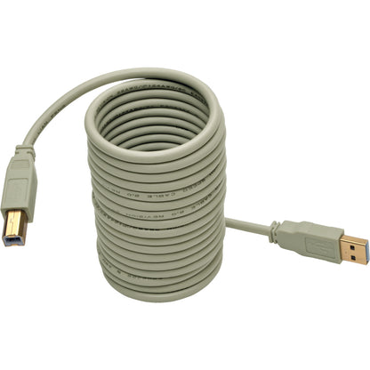 Tripp Lite by Eaton USB 2.0 Hi-Speed A/B Cable (M/M), Beige, 10 ft U022-010-BE