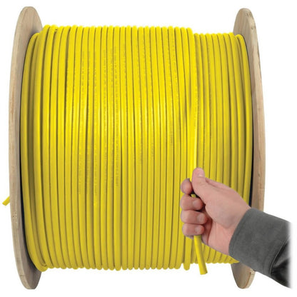 Tripp Lite by Eaton Cat5e 350 MHz Bulk Solid-Core PVC Cable, Yellow, 1000 ft N022-01K-YW