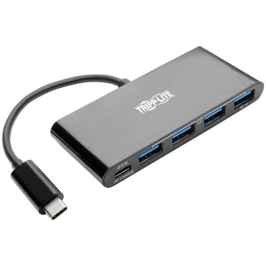 Tripp Lite by Eaton 4-Port USB 3.1 Hub, 4x USB-A, Thunderbolt 3-PD Charging, Black U460-004-4AB-C